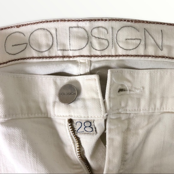 Goldsign Frontier White Ankle Jeans Size 28 - Picture 9 of 9